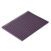 Carnet Motif Tissé Noir Violet (Côté gauche)