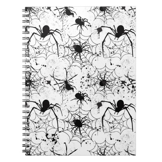 Carnet Motif Toile d'araignée Halloween  (Devant)