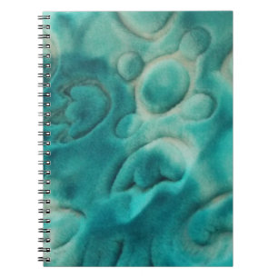 Carnet Motif tourbillonnante en beige turquoise et clair