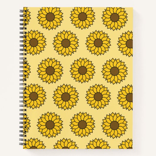 Carnet Motif tournesol (Devant)