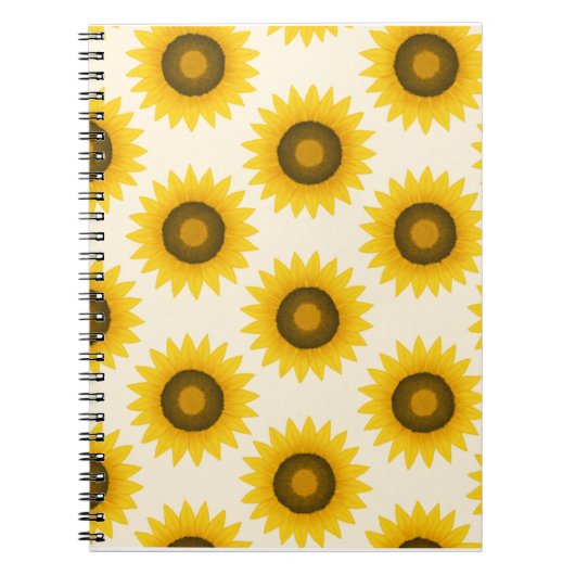Carnet Motif tournesol (Devant)