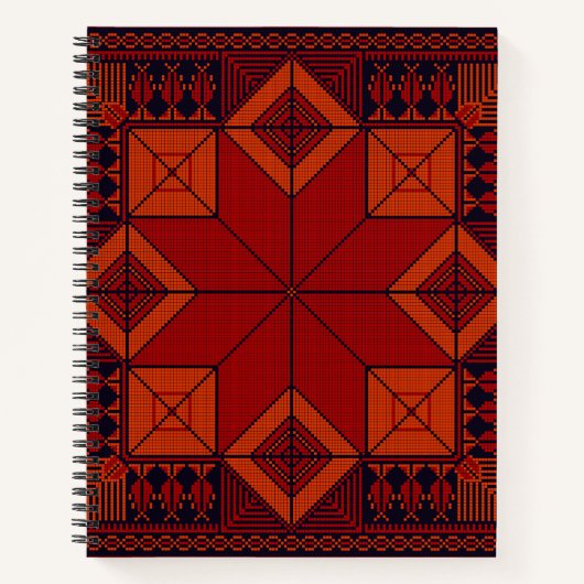 Carnet Motif traditionnel Palestine broderie tatreez (Devant)