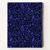 Carnet motif transparent abstrait bleu (Dos)