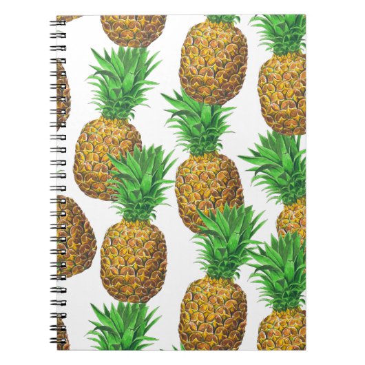Carnet Motif transparent avec ananas (Devant)