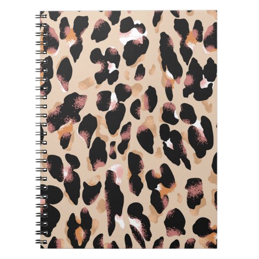 Carnet Motif transparent Empreinte de léopard (Devant)