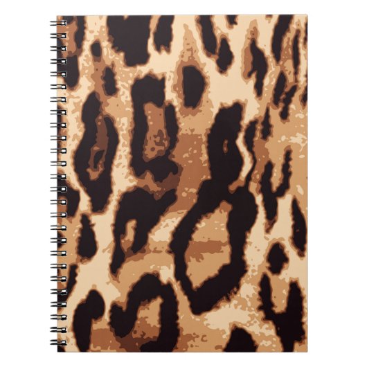 Carnet Motif transparent Empreinte de léopard (Devant)