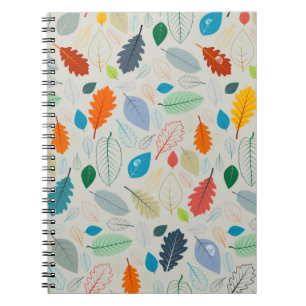 Carnet Motif transparent - Feuilles d'automne vintages Il