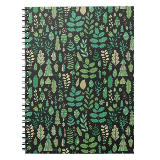 Carnet Motif transparent plante vert (Devant)
