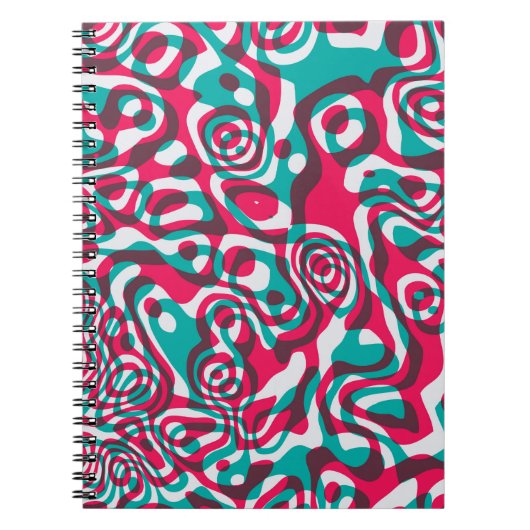 Carnet Motif transparent psychédélique (Devant)