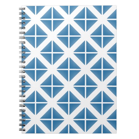 Carnet Motif triangle bleu tendance (Devant)