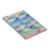 Carnet Motif triangle géométrique bleu coloré (Côté Droit)
