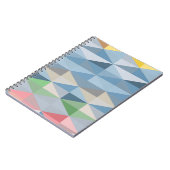 Carnet Motif triangle géométrique bleu coloré (Côté gauche)