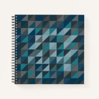 Motif triangle géométrique en bleu et gris
