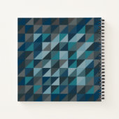 Carnet Motif triangle géométrique en bleu et gris (Dos)