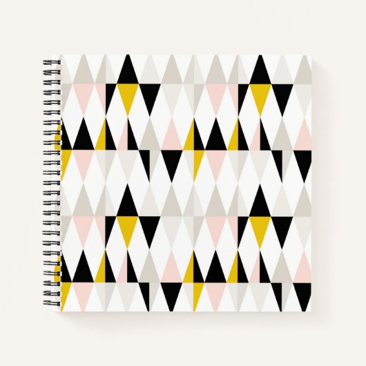 Carnet Motif triangle géométrique fractionné (Devant)