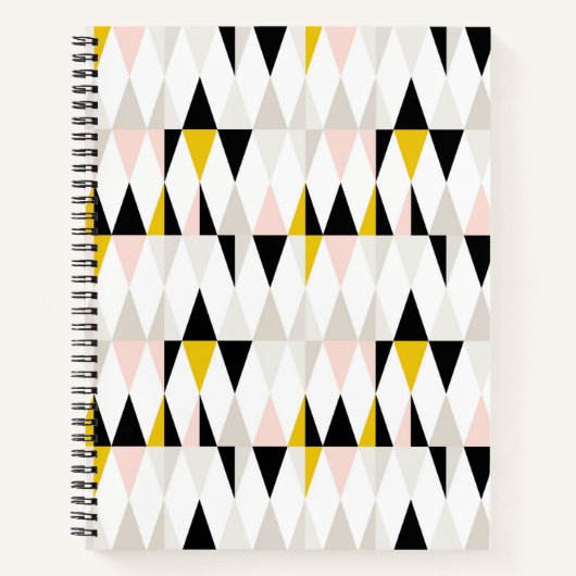 Carnet Motif triangle géométrique fractionné (Devant)