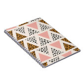 Carnet Motif Triangle Léopard Chic et Rose (Côté Droit)