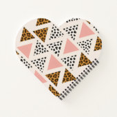 Carnet Motif Triangle Léopard Chic et Rose (Dos)