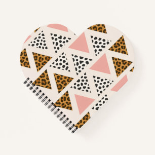 Carnet Motif Triangle Léopard Chic et Rose