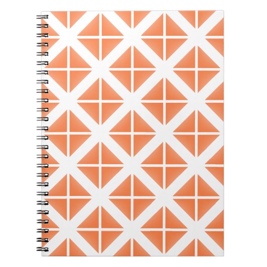 Carnet Motif triangle Orange tendance (Devant)