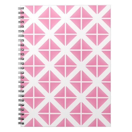Carnet Motif triangle rose tendance (Devant)