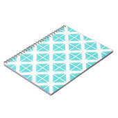 Carnet Motif Triangle tendance Turquoise (Côté gauche)