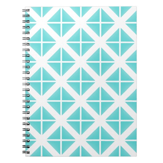 Carnet Motif Triangle tendance Turquoise (Devant)