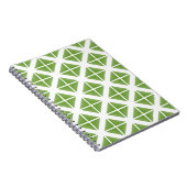 Carnet Motif triangle vert tendance (Côté Droit)