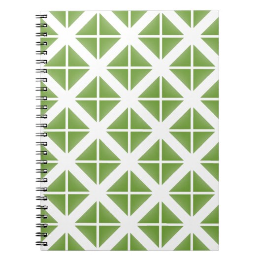 Carnet Motif triangle vert tendance (Devant)