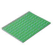 Carnet Motif triangle vert trois tons Abstrait (Côté gauche)