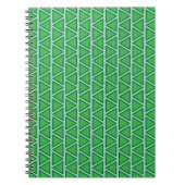 Carnet Motif triangle vert trois tons Abstrait (Devant)