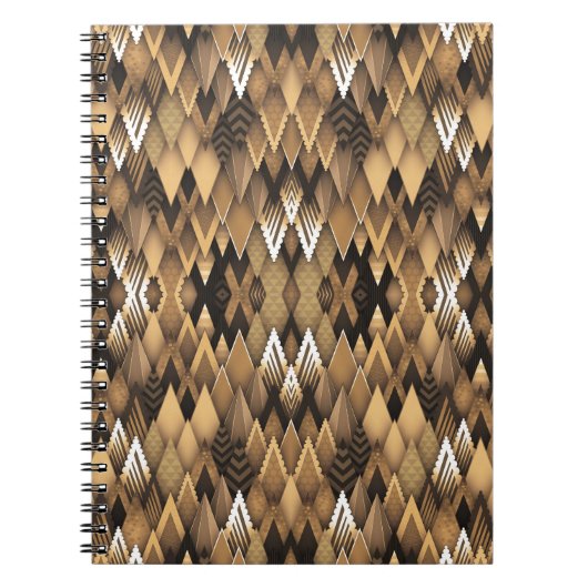 CARNET MOTIF TRIANGULAIRE TRIBAL RUSTIQUE (Devant)