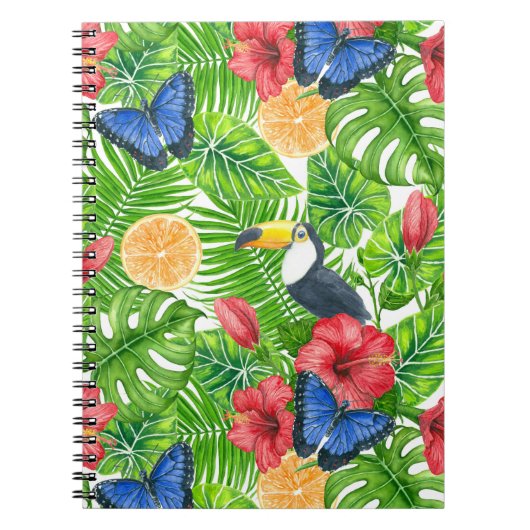 Carnet Motif tropical (Devant)
