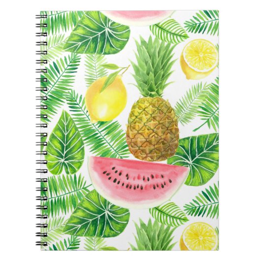 Carnet Motif tropical (Devant)