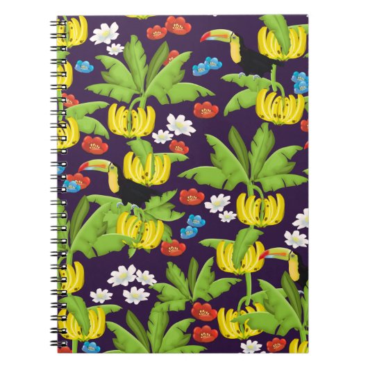Carnet Motif tropical (Devant)