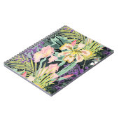 Carnet Motif tropical avec orchidées. (Côté gauche)