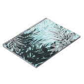 Carnet Motif tropical bleu clair (Côté gauche)