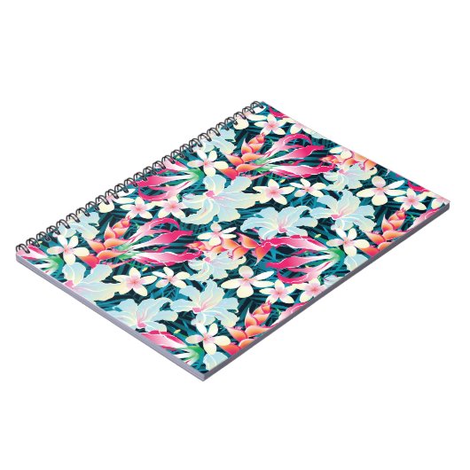 Carnet Motif tropical coloré (Côté gauche)