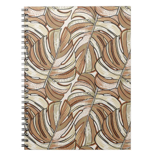 Carnet Motif tropical. Conception graphique avec mons ext (Devant)