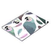 Carnet Motif tropical de perroquets modernes  (Côté gauche)