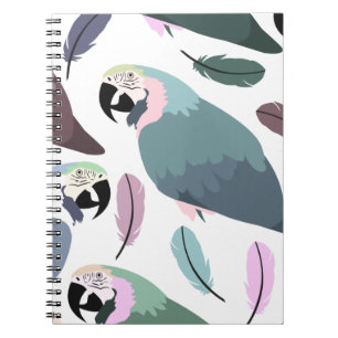 Carnet Motif tropical de perroquets modernes 