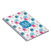 Carnet Motif tropical de triangle de feuille (Côté Droit)
