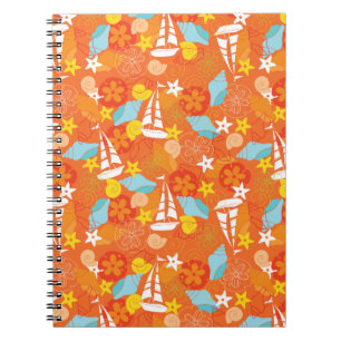 Carnet Motif tropical de voilier