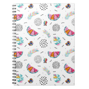 Carnet Motif tropical d'été de style de Memphis