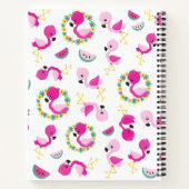 Carnet Motif tropical, Flamants roses, pastèques, Fleurs (Dos)