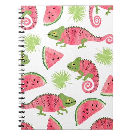 Carnet Motif tropical sans couture avec cha d'aquarelle m (Devant)