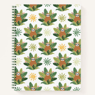 Carnet Motif Tropical Sloth