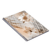 Carnet Motif tropicale grise, beige. (Côté Droit)