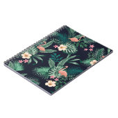 Carnet motif tropicale transparente avec feuillage luxuri (Côté gauche)