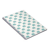 Carnet Motif Turquoise Cute Elephant (Côté Droit)
